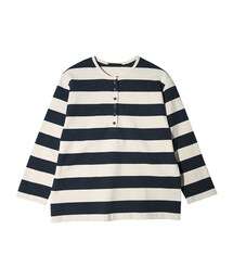 STYLENANDA | ボーダー柄ヘンリーネックTシャツ(その他)