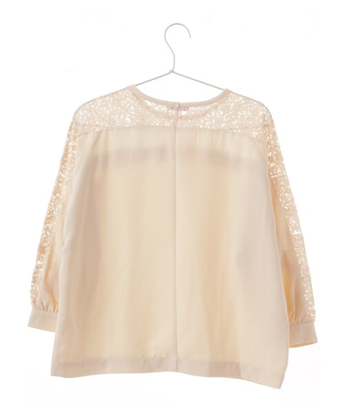 earth music&ecology（アースミュージックアンドエコロジー）の「フリンジレースドッキングプルオーバー（トップス・アイボリー/ブラック/ピンクベージュ・F）」の13枚目の写真