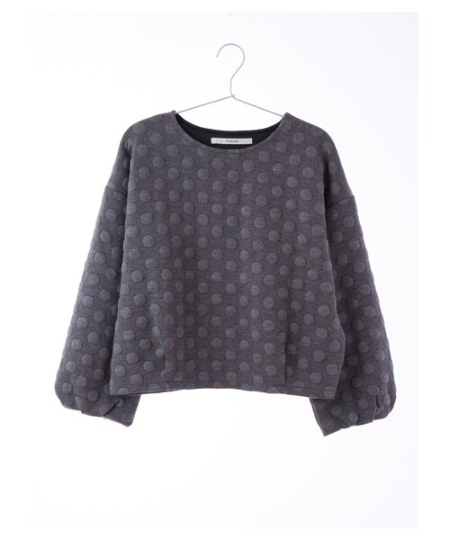 Green　Parks（グリーンパークス）の「・R&S ドットキルティングプルオーバー（トップス・オフホワイト/グレー/ピンク・F）」の2枚目の写真