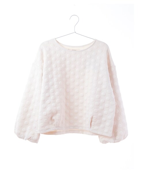 Green　Parks（グリーンパークス）の「・R&S ドットキルティングプルオーバー（トップス・オフホワイト/グレー/ピンク・F）」の4枚目の写真