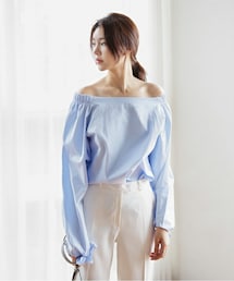 DHOLIC | スリーブリボンオフショルダーブラウス(シャツ/ブラウス)