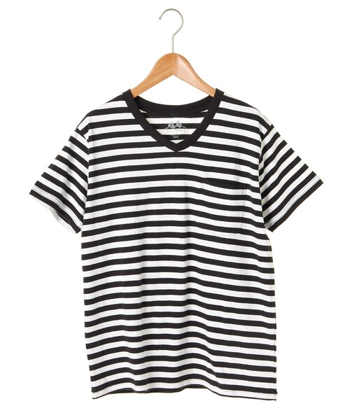 SEVENDAYS=SUNDAY（セブンデイズサンデイ）の「U FRUIT OF THE LOOM VネックパックT（トップス・ホワイト/ブラック/ボーダー・XS/S/M/L）」の10枚目の写真