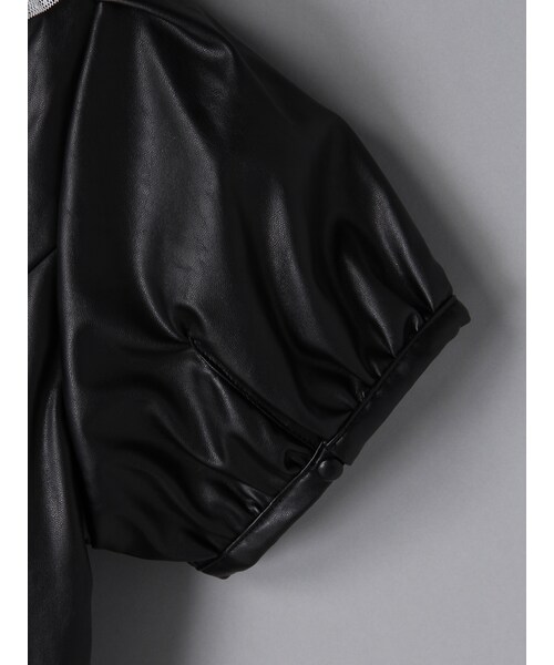 E hyphen world gallery Bon Bon（イーハイフンワールドギャラリーボンボン）の「PUタックワンピース（ワンピース/ドレス・ホワイト/ブラック・S/M）」の7枚目の写真