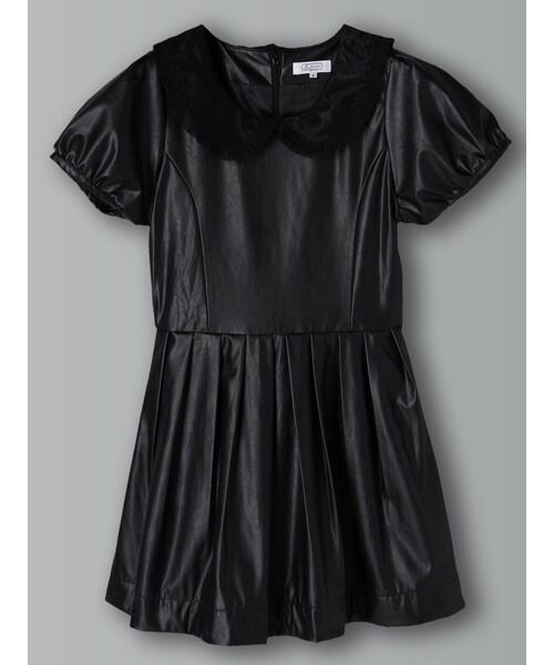 E hyphen world gallery Bon Bon（イーハイフンワールドギャラリーボンボン）の「PUタックワンピース（ワンピース/ドレス・ホワイト/ブラック・S/M）」の2枚目の写真