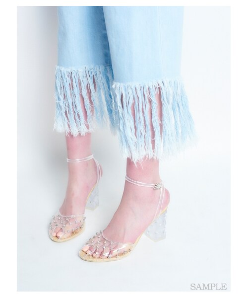 lilLilly（リルリリー）の「[LILICIOUS]クリアビジューサンダル（シューズ・レディース・CLEAR/WHITE/PINK・S(23-23.5)/M(24-24,5)）」の12枚目の写真