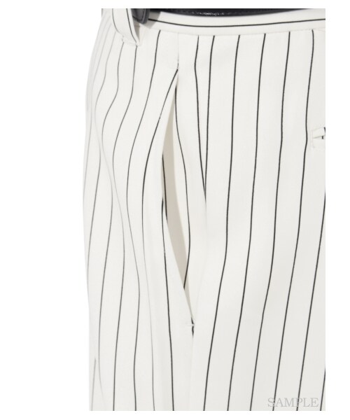 SNIDEL（スナイデル）の「ベルト付きガウチョパンツ（ワイドパンツ・レディース・STRIPE/BEG/BLK・0/1）」の8枚目の写真