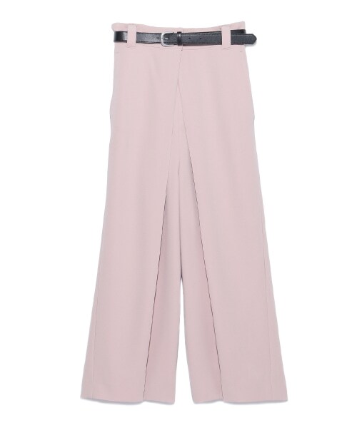 SNIDEL（スナイデル）の「ベルト付きガウチョパンツ（ワイドパンツ・レディース・STRIPE/BEG/BLK・0/1）」の2枚目の写真