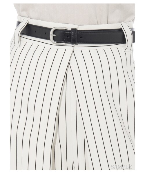 SNIDEL（スナイデル）の「ベルト付きガウチョパンツ（ワイドパンツ・レディース・STRIPE/BEG/BLK・0/1）」の7枚目の写真