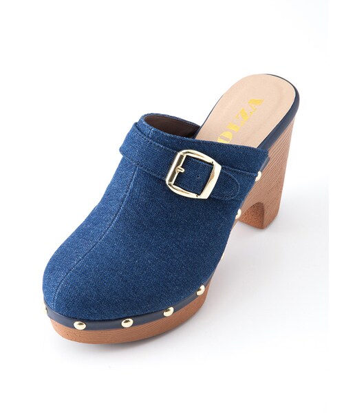 Honeys（ハニーズ）の「サボサンダル（サンダル・レディース・クロ/ブルー/キャメル・Ｍ/Ｌ）」の3枚目の写真