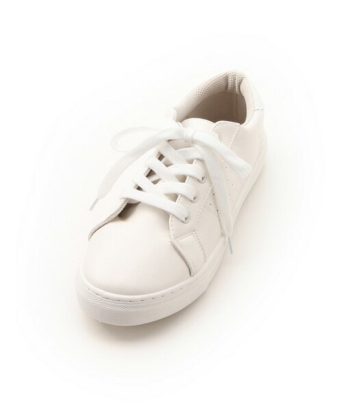 Honeys（ハニーズ）の「合皮スニーカー（スニーカー・レディース・シロ/クロ/シルバー・Ｍ/Ｌ/ＬＬ）」の2枚目の写真