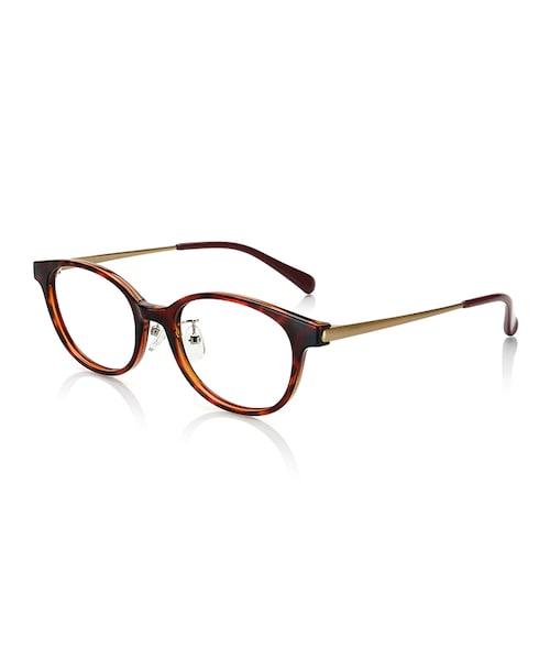 JINS（ジンズ）の「【Combination Airframe】コンビネーション エアフレーム（メガネ・レディース・ボルドー/ライトブラウン/ブラウンデミ/ブラック・49□18-143○37 (Mediumのみ)）」の4枚目の写真