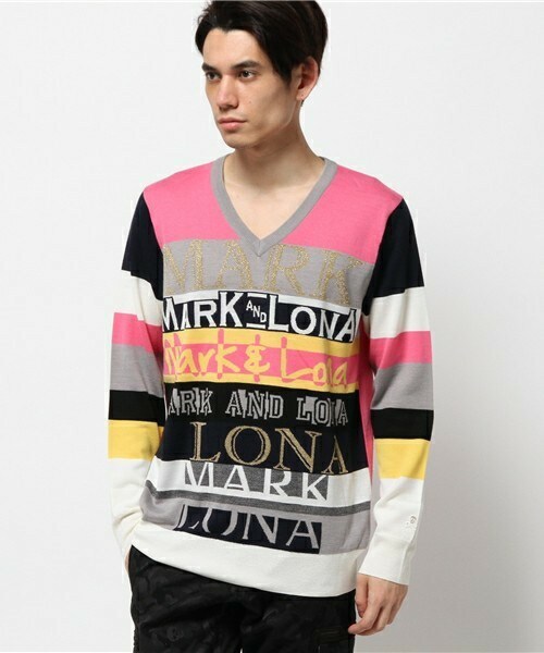 MARK&LONA - ☆新品☆【MARK＆LONA】ゼブラニット ピンク ☆新品☆【MARK＆LONA】ゼブラニット ピンク（MARK & LONA