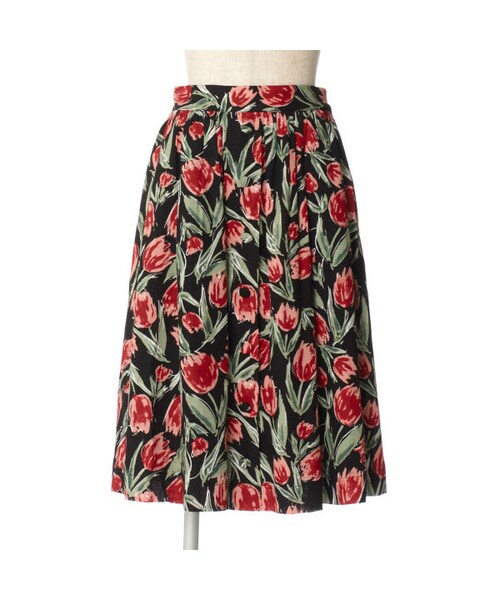 F i.n.t（フィント）の「チューリップ柄前釦ギャザースカート/F i.n.t（スカート・レディース・その他）」の4枚目の写真