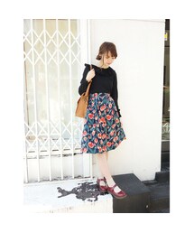 F i.n.t | チューリップ柄前釦ギャザースカート/F i.n.t(スカート)