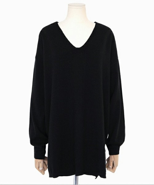 DHOLIC（ディーホリック）の「Vネックサイドスリットニットプルオーバー（ニット/セーター・レディース・ピンク/ホワイトアイボリー/ブラック/ディープスカイブルー・ＦＲＥＥ）」の3枚目の写真