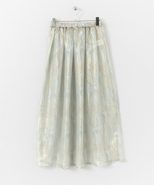 KBF（ケイビーエフ）の「極光色彩及踝長裙（スカート・レディース・淺灰色/薄荷綠/炭黑色・one）」の15枚目の写真