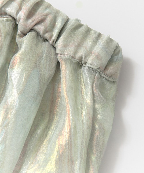 KBF（ケイビーエフ）の「極光色彩及踝長裙（スカート・レディース・淺灰色/薄荷綠/炭黑色・one）」の18枚目の写真