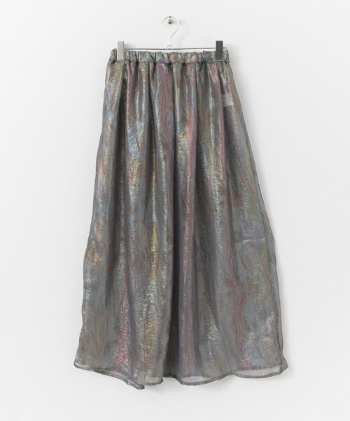 KBF（ケイビーエフ）の「極光色彩及踝長裙（スカート・レディース・淺灰色/薄荷綠/炭黑色・one）」の13枚目の写真