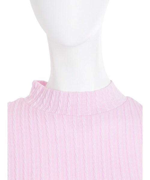 merry jenny（メリージェニー）の「ケーブルフリルカットソー（トップス・レディース・オフホワイト/ブラック/ピンク）」の10枚目の写真