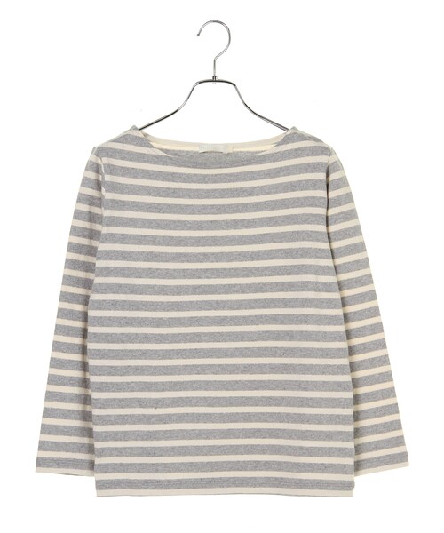 earth music&ecology（アースミュージックアンドエコロジー）の「【Special Price】【ボーダーボーダー!】ボートネックボーダープルオーバー（トップス・アイボリー/オフホワイト/杢ライトグレー/レッド/ライトイエロー/ネイビー・M/L）」の3枚目の写真