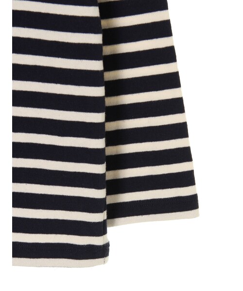 earth music&ecology（アースミュージックアンドエコロジー）の「【Special Price】【ボーダーボーダー!】ボートネックボーダープルオーバー（トップス・アイボリー/オフホワイト/杢ライトグレー/レッド/ライトイエロー/ネイビー・M/L）」の11枚目の写真