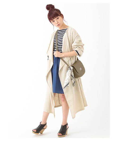 earth music&ecology（アースミュージックアンドエコロジー）の「【Special Price】【ボーダーボーダー!】ボートネックボーダープルオーバー（トップス・アイボリー/オフホワイト/杢ライトグレー/レッド/ライトイエロー/ネイビー・M/L）」の16枚目の写真