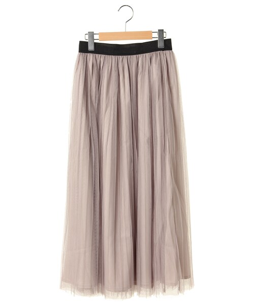 SEVENDAYS=SUNDAY（セブンデイズサンデイ）の「【Special Price】・プリーツチュール ロングスカート（スカート・オフホワイト/グレー/キャメル・M/L）」の2枚目の写真