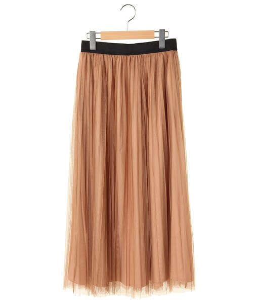 SEVENDAYS=SUNDAY（セブンデイズサンデイ）の「【Special Price】・プリーツチュール ロングスカート（スカート・オフホワイト/グレー/キャメル・M/L）」の3枚目の写真
