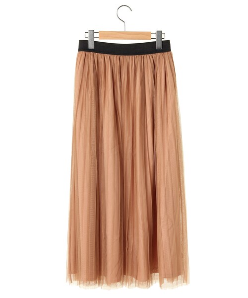 SEVENDAYS=SUNDAY（セブンデイズサンデイ）の「【Special Price】・プリーツチュール ロングスカート（スカート・オフホワイト/グレー/キャメル・M/L）」の5枚目の写真