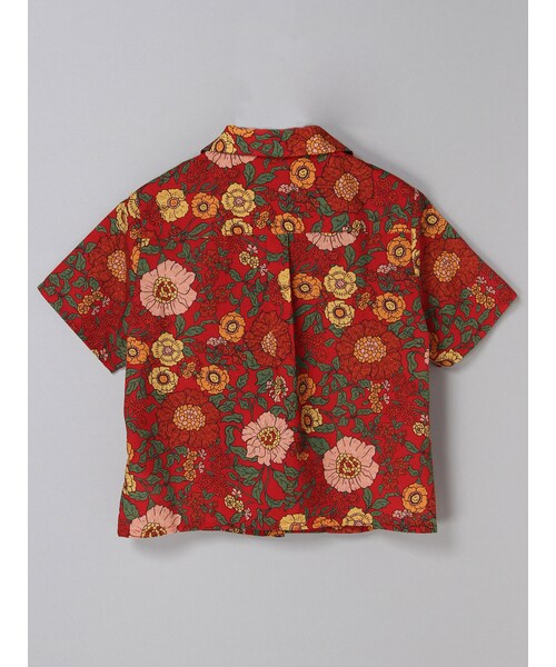 E hyphen world gallery（イーハイフンワールドギャラリー）の「M 花柄開衿シャツ（トップス・オフホワイト/レッド/ネイビー・F）」の5枚目の写真