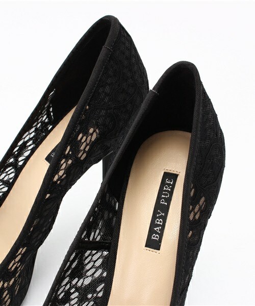BABY PURE(ベイビーピュア)の「EVOL BABY PURE シアーレースプレーンパンプス BG22889(パンプス・レディース・ホワイト/ブラック/ネイビー・22.0cm/22.5cm/23.0cm/23.5cm/24.0cm/24.5cm)」の8枚目の写真