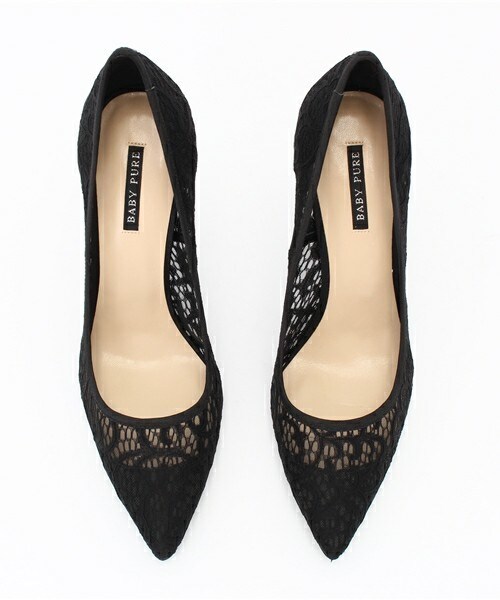 BABY PURE(ベイビーピュア)の「EVOL BABY PURE シアーレースプレーンパンプス BG22889(パンプス・レディース・ホワイト/ブラック/ネイビー・22.0cm/22.5cm/23.0cm/23.5cm/24.0cm/24.5cm)」の10枚目の写真