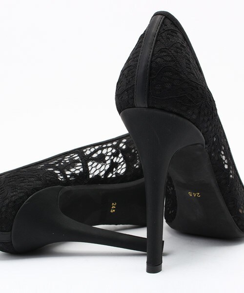 BABY PURE(ベイビーピュア)の「EVOL BABY PURE シアーレースプレーンパンプス BG22889(パンプス・レディース・ホワイト/ブラック/ネイビー・22.0cm/22.5cm/23.0cm/23.5cm/24.0cm/24.5cm)」の9枚目の写真