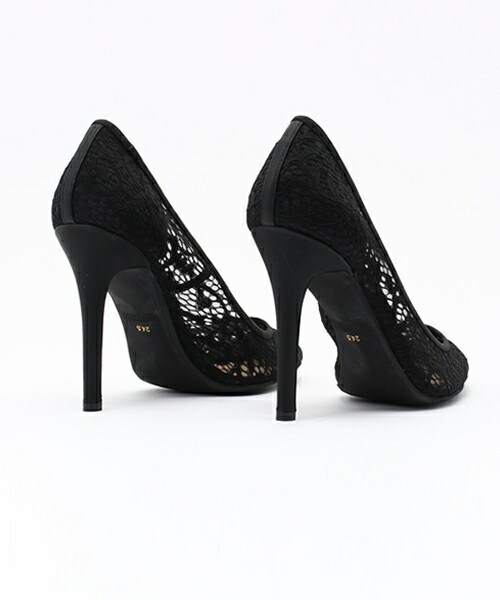 BABY PURE(ベイビーピュア)の「EVOL BABY PURE シアーレースプレーンパンプス BG22889(パンプス・レディース・ホワイト/ブラック/ネイビー・22.0cm/22.5cm/23.0cm/23.5cm/24.0cm/24.5cm)」の6枚目の写真