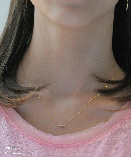 two ply（トゥープライ）の「トゥー プライ 180 ダイヤモンド コリアー ネックレス（ネックレス・レディース・ゴールド・40cm）」の3枚目の写真