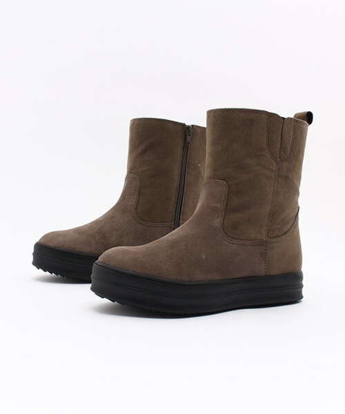 HIPS（ヒップス）の「【HIPS/ヒップス】裏起毛ショートブーツ（ブーツ・レディース・ブラック/ブラック系その他/グレー・S/M/L/LL）」の3枚目の写真