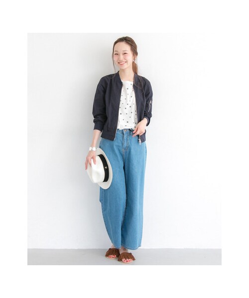 URBAN RESEARCH（アーバンリサーチ）の「タイプライターMA-1（ジャケット/アウター・レディース・KHAKI/NAVY・FREE）」の4枚目の写真