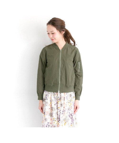 URBAN RESEARCH（アーバンリサーチ）の「タイプライターMA-1（ジャケット/アウター・レディース・KHAKI/NAVY・FREE）」の7枚目の写真