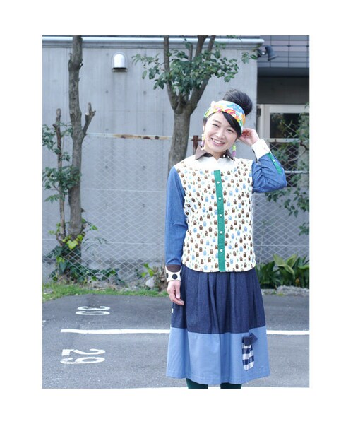 NIRAME.CO（ニラメッコ）の「ツキノワ熊しゃつ（シャツ/ブラウス・レディース・その他）」の2枚目の写真