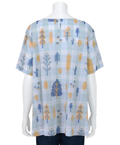 Ne-net（ネネット）の「Donna Wilson forest / ブラウス（トップス・レディース・light blue/light pink・02）」の5枚目の写真