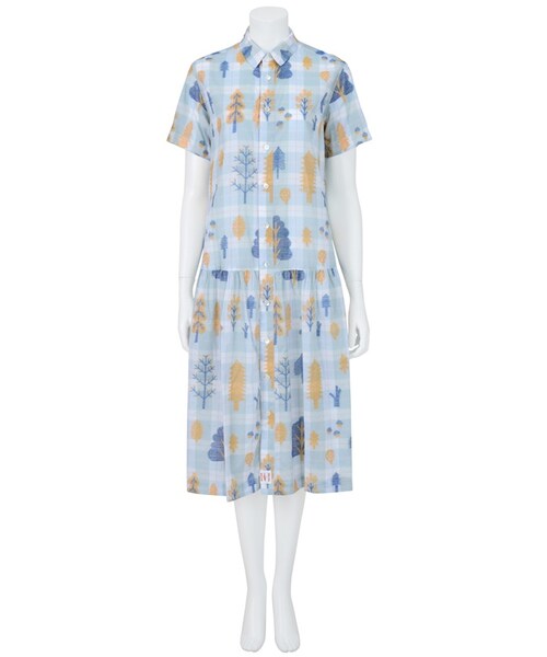 Ne-net(ネネット)の「Donna Wilson forest / ワンピース(ワンピース/ドレス・レディース・light blue/light pink・02)」の4枚目の写真