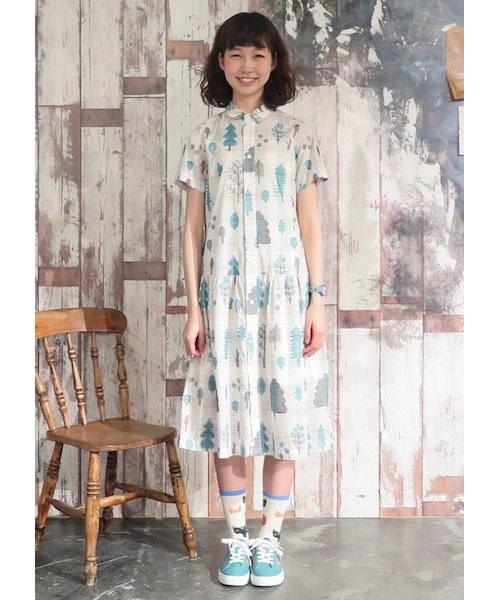 Ne-net(ネネット)の「Donna Wilson forest / ワンピース(ワンピース/ドレス・レディース・light blue/light pink・02)」の8枚目の写真