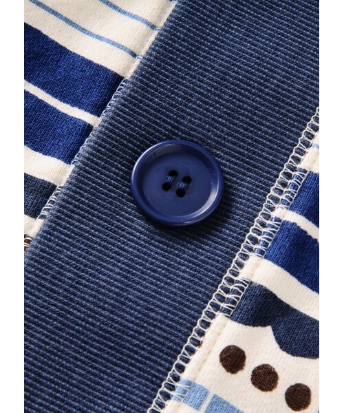 Ne-net(ネネット)の「スカラボーダー / カーディガン(トップス・レディース・blue/pink・02)」の3枚目の写真