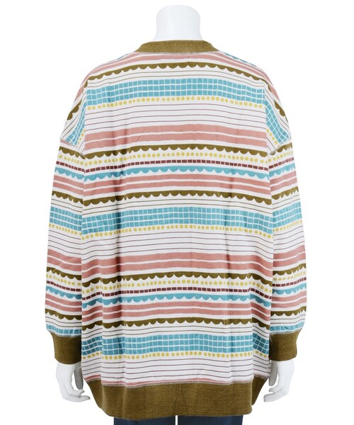 Ne-net(ネネット)の「スカラボーダー / カーディガン(トップス・レディース・blue/pink・02)」の6枚目の写真