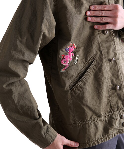 CAL O LINE(キャルオーライン)の「DTLA SPUVENIOR JACKET(ジャケット/アウター・メンズ・オリーブ/ネイビー・M/L)」の9枚目の写真