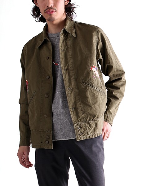 CAL O LINE(キャルオーライン)の「DTLA SPUVENIOR JACKET(ジャケット/アウター・メンズ・オリーブ/ネイビー・M/L)」の3枚目の写真