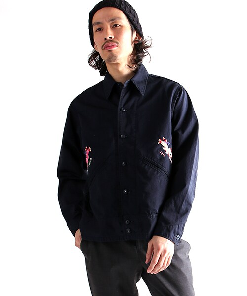 CAL O LINE(キャルオーライン)の「DTLA SPUVENIOR JACKET(ジャケット/アウター・メンズ・オリーブ/ネイビー・M/L)」の2枚目の写真