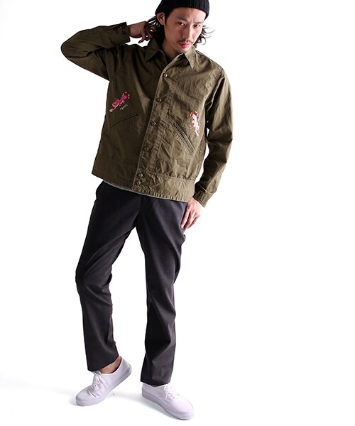 CAL O LINE(キャルオーライン)の「DTLA SPUVENIOR JACKET(ジャケット/アウター・メンズ・オリーブ/ネイビー・M/L)」の16枚目の写真