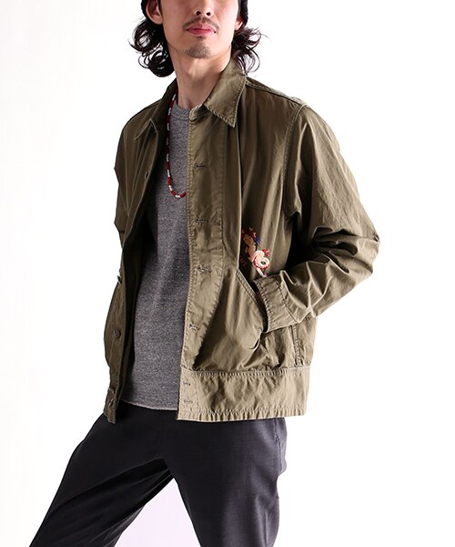 CAL O LINE(キャルオーライン)の「DTLA SPUVENIOR JACKET(ジャケット/アウター・メンズ・オリーブ/ネイビー・M/L)」の6枚目の写真