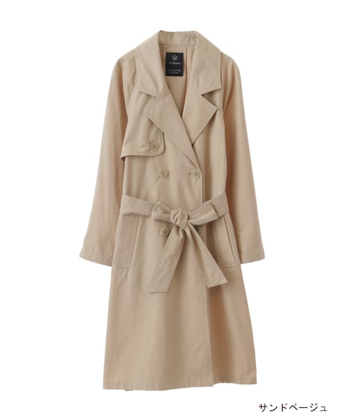 w closet(ダブルクローゼット)の「ツイルトレンチコート(ジャケット/アウター・レディース・サンドベージュ/ベージュ・FREE)」の1枚目の写真